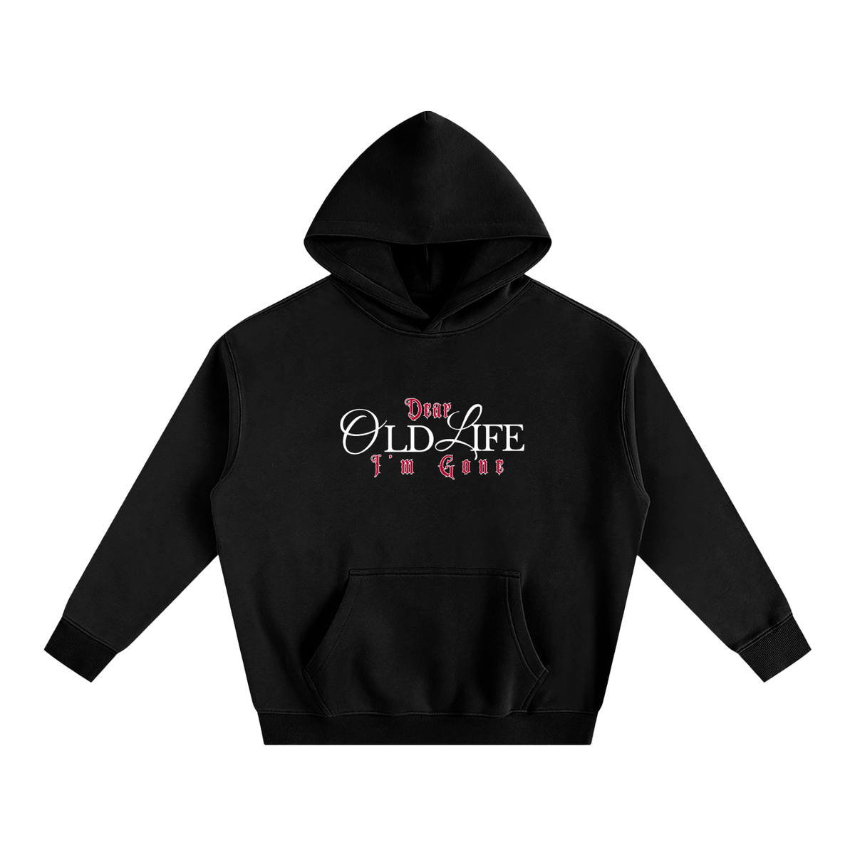 *EXCLUSIVE* Oversize "Dear Old Life" Hoodie - Black