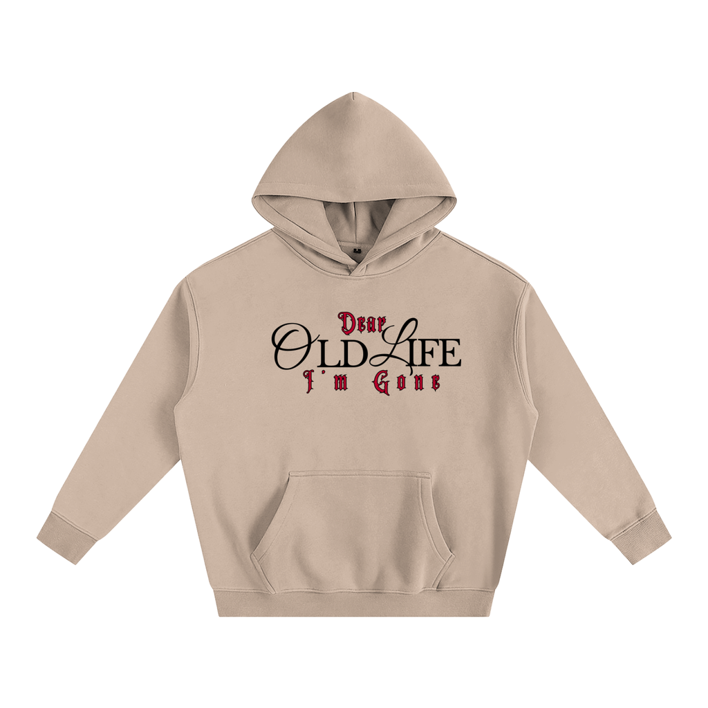 Tan Oversize "Dear Old Life" Hoodie - *EXCLUSIVE*